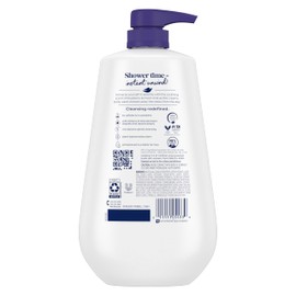 Dove Body Wash Unwind Blueberry & Moon Milk For 24hr Lotion-Soft Skin Moisturizing Skin Cleanser with No Sulfates No Parabens 30.6 oz