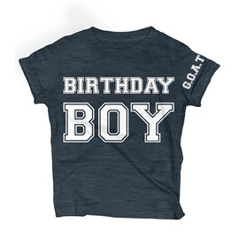 Happy Birthday Boy T-Shirt (1-12 Years Old) Baby-Toddlers to Kids Clothes Party Outfit Ultra Soft Tee Gift Goat 6 Ch/H SS