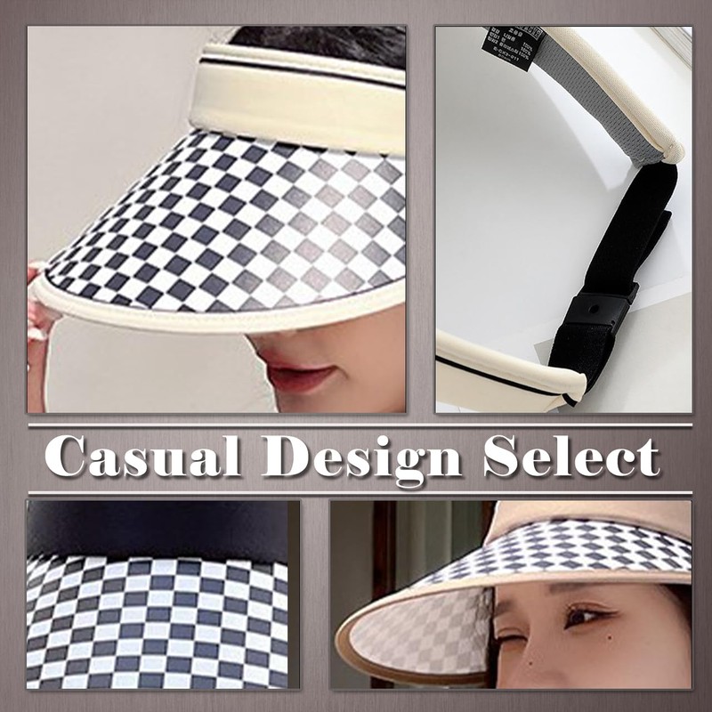 [ワン リミテーション] バイザー サンバイザー 帽子 チェック ロゴ 日よけ ロゴ ワンカラー