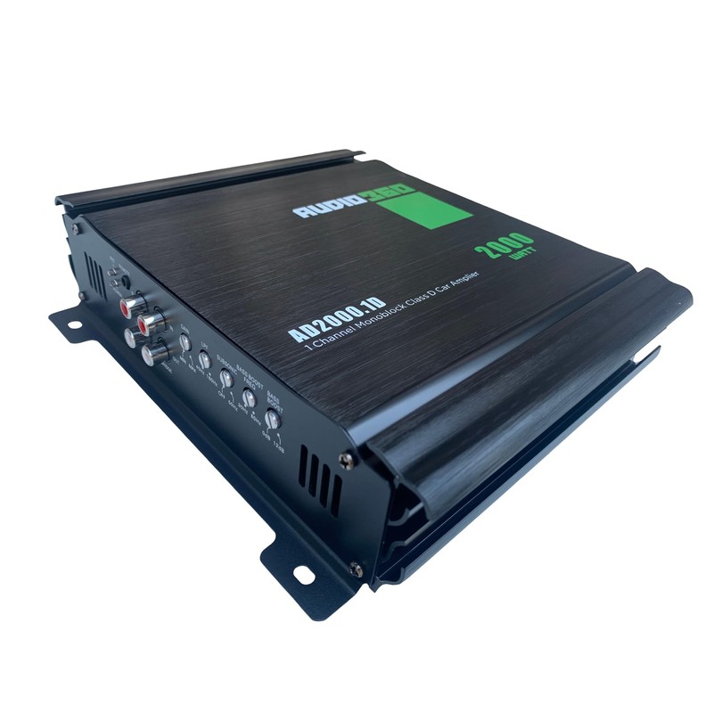 Audio360 AD2000.1 Monoblock Car Audio Amplifier, 2000W Max Power, Compact