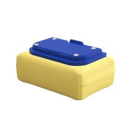 Grill Brush Bristle Free, Replaceable BBQ Cleaning Head Accessories Cleaner, Wavy Pad Perfect for Stainless Steel, Porcelain, Cast Iron Grates Round Rectangle Grates (Yellow)