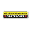 3 x Bike Fitted with GPS Tracker Vinyl Stickers -