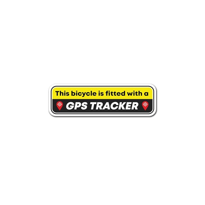 3 x Bike Fitted with GPS Tracker Vinyl Stickers -