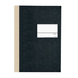 Pagna PNA Classica 14212-04 Accounting Book A4 with Linen-Texture Paper Cover and Fabric Spine 96 Pages Quadrille-Ruled Black