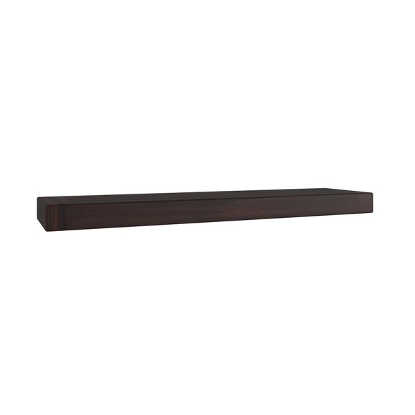 AquaTeak 24" OBI Mocha-Shield OptiAREA Floating Teak Wall Shelf
