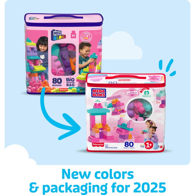 MEGA BLOKS First Builders Toddler Blocks Toys Set, Big Building