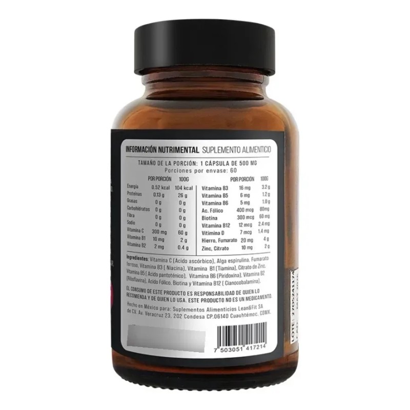 Thefitlab-iron B-suplemento De Hierro, Vit C, Grupo B Y Zinc