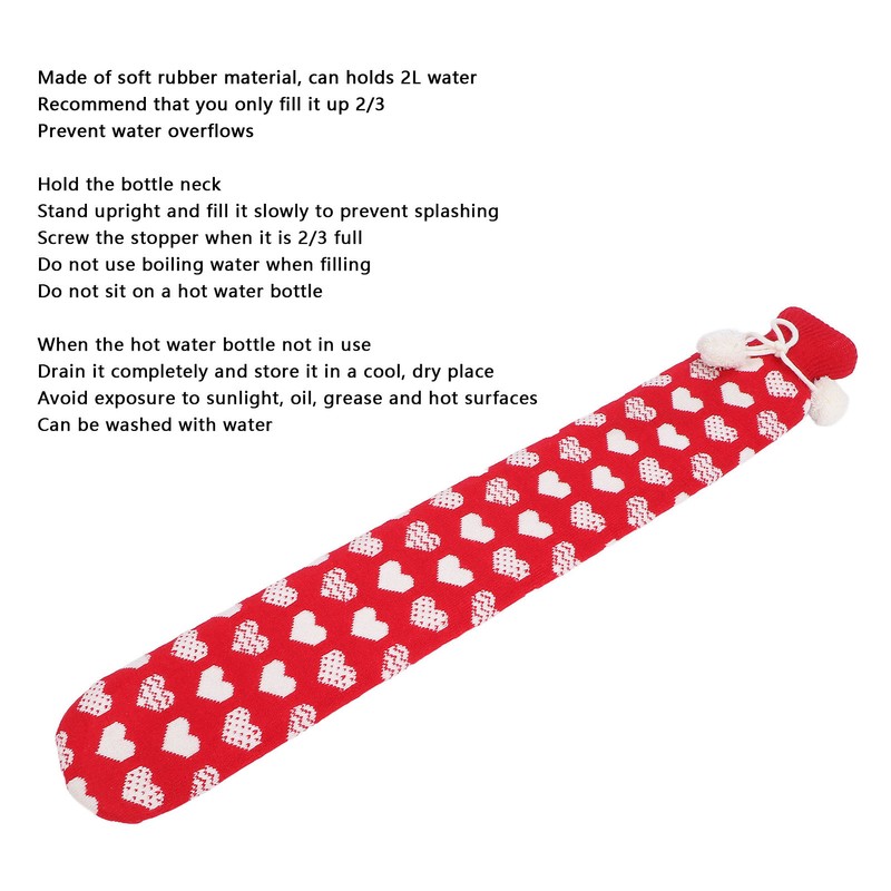 Hot Water Bottle Soft Rubber Knitting Sleeve Hot Water Bag