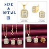 Yumilok 925 Sterling Silver Round Square Jewelry Set Women Necklace
