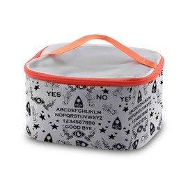 JYTAPP Magic Ouija Board Black Makeup Case Ouija Travel Cosmetic Organizer Case With Zipper Spirit Board Pouch For Women