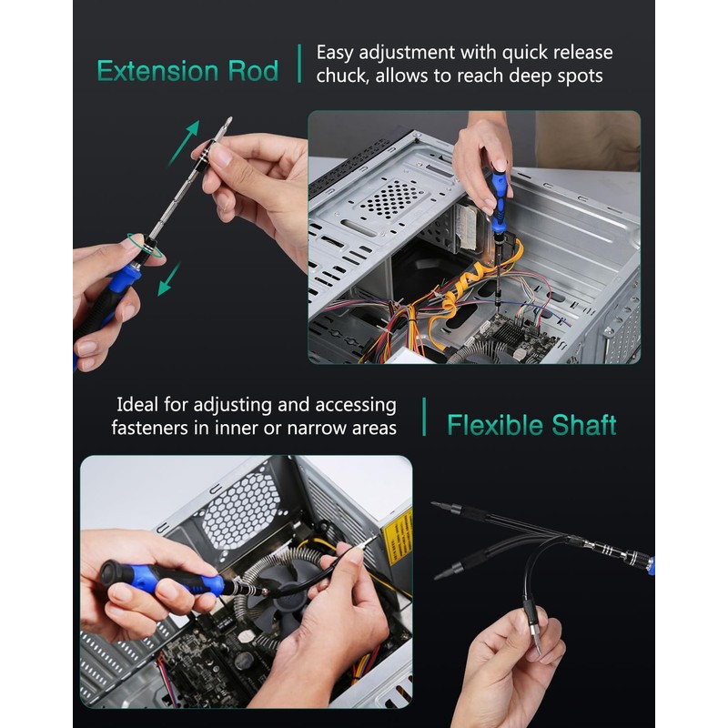 ORIA Precision Screwdriver Set, 142 in 1 Magnetic Screwdriver Kit