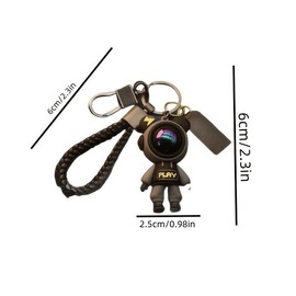 Astronaut Design Keychain, Cute Keychain for Car Keys for Men & Women, Universal Car Interior Decoration Accessories, Keychain Wristlet Strap:_Purple_one-size