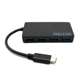 EZONEDEAL Tobo USB Hub 4-Port USB 3.0 Hub Ultra Slim Data Hub 4 Ports Hub for Mini Notebook PC USB Flash Drives Mobile HDD - Black