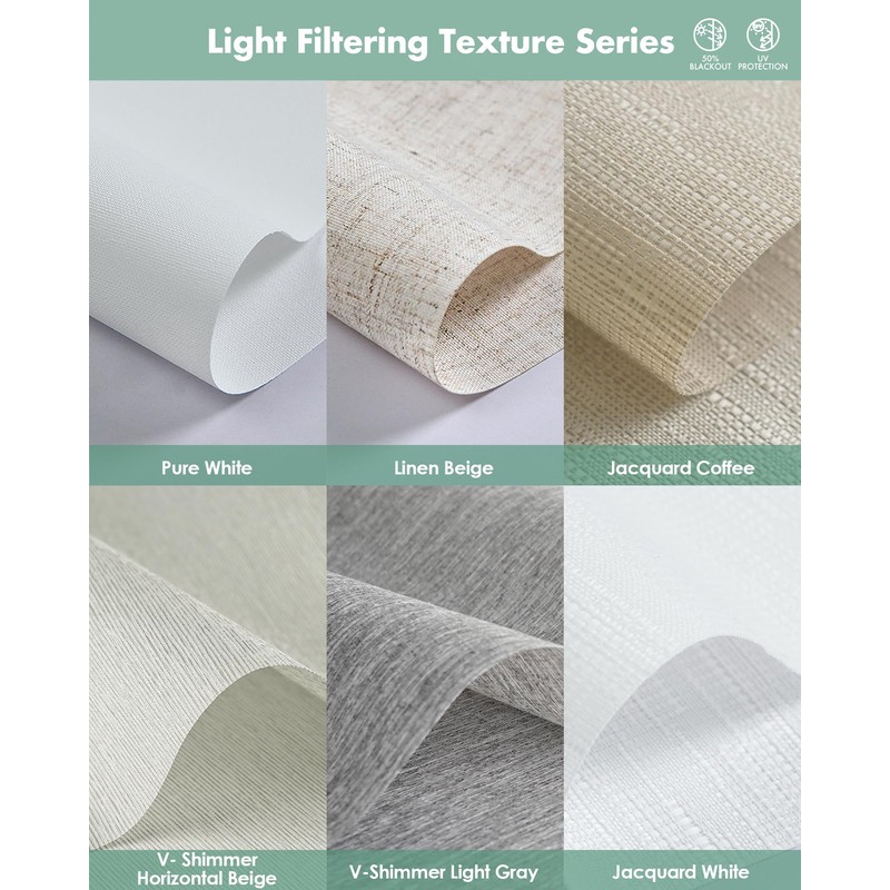 Yoolax Smart Blinds, Motorized Matter Roller Shades Blackout Automatic Blinds