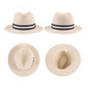 Myizim Sombrero de paja Fedora para niños, sombrero de playa