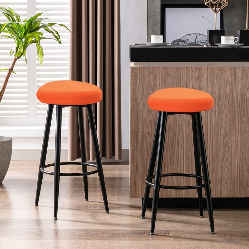 Deisy Dee 4PCS Round Bar Stool Seat Covers Stretch Round