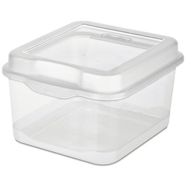 Sterilite 18038612 Small Clear Flip Top Storage Box