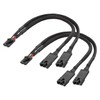 GINTOOYUN 2 Pcs 4 Pin Splitter Fan Cable 4 Pin Female to Two 4 Pin Male ICUE Commander CORE-XT Conversion Cables for SP/HD/ML/LL/QL120,140 RGB Fans etc(8.66 Inch)