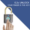 Pothunder Fingerprint Padlock, Smart Padlock, Locker Lock, Biometric Keyless Fingerprint