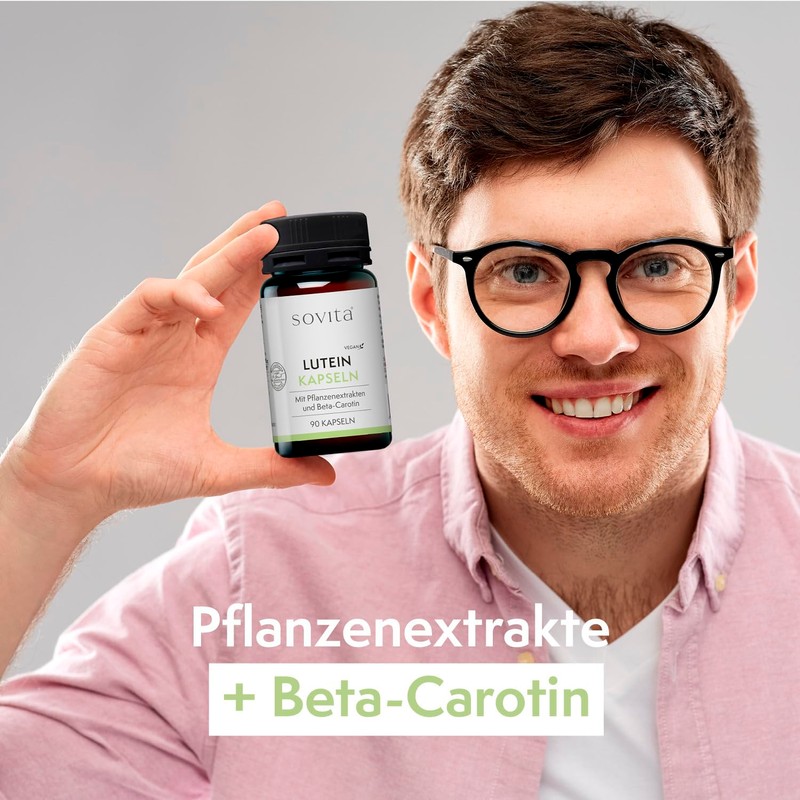 Sovita Lutein Capsules Eye Health & Vision With Beta-Carotene &