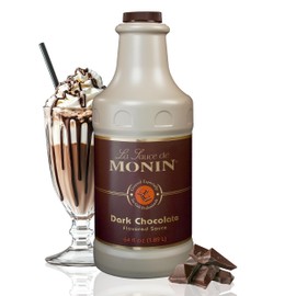 Monin - Gourmet Dark Chocolate Sauce, Velvety and Rich, Great for Desserts, Coffee, and Snacks, Gluten-Free, Non-GMO (64 Ounce)
