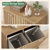 Double Tilt Out Laundry Hamper Cabinet, 11.8 Gallon Gradien Fluted
