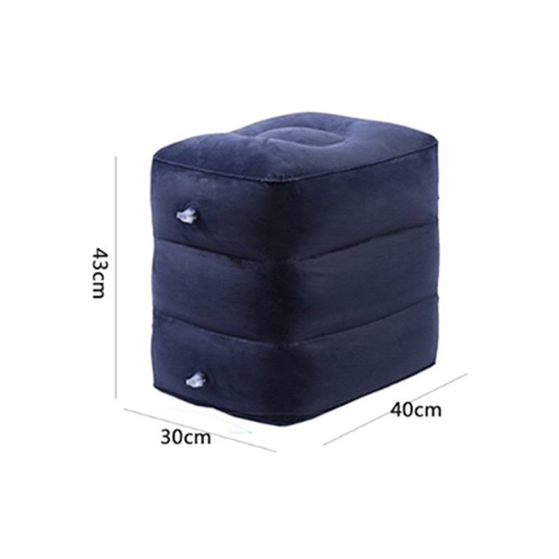 7pcs Inflatable Travel Foot Rest Pillow Height Adjustable 3 Layers