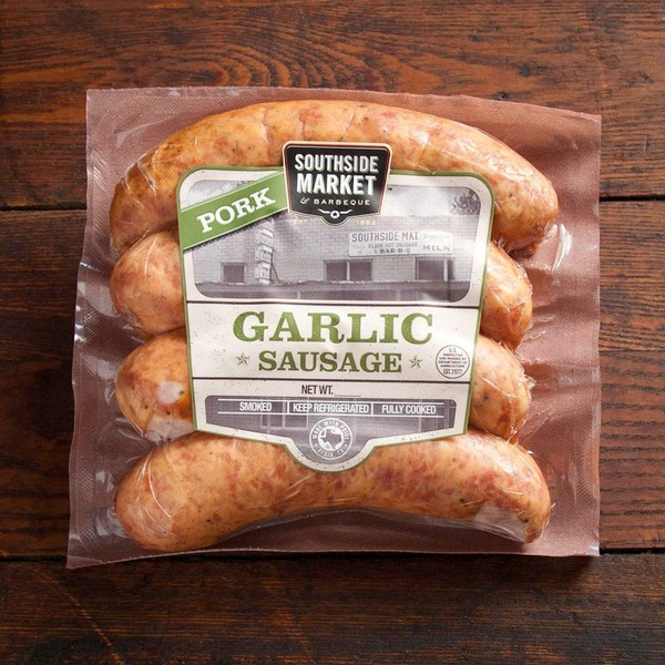 Southside Market Garlic Pork Sausage - 6 Packages / 24 Links