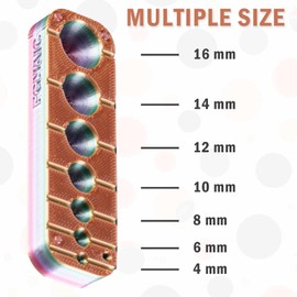 Fgnaic Bead Hole Maker for Polymer Clay, Clay Hole Punch, Piercing Clay Beas Hole Tool in 4, 6,8,10,12,14, 16mm (Rainbow)