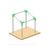 GoodsZone Canopy Fittings Set 1-3/8" Slant roof Carport Gazebo Lean