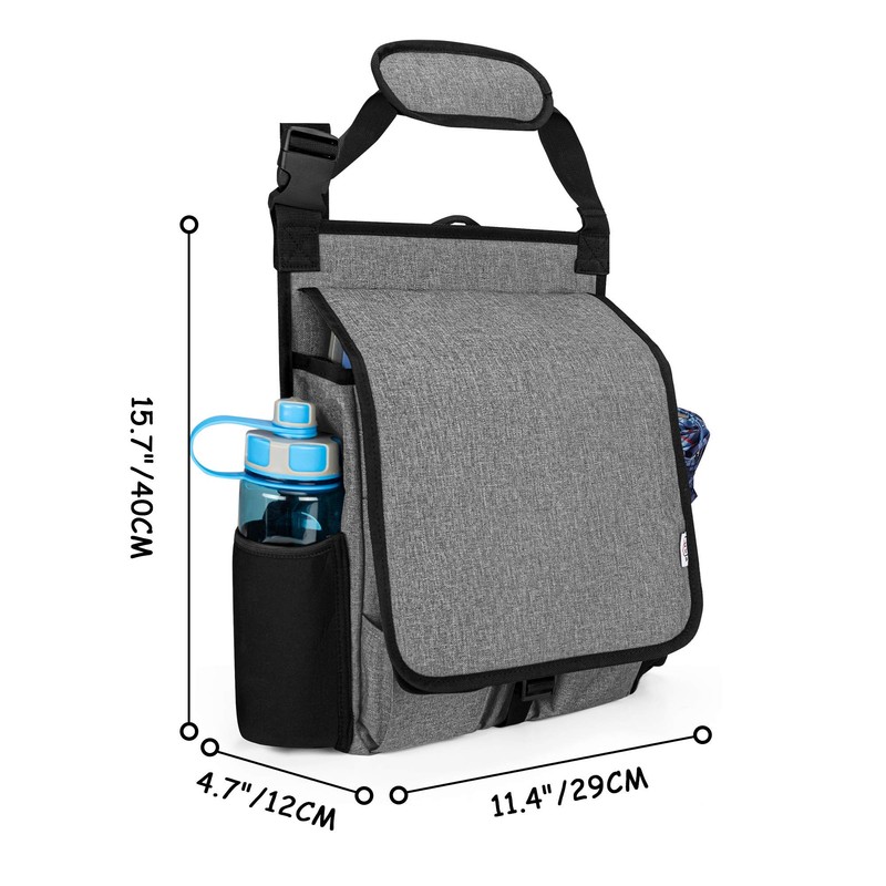 LUXJA Car Front Seat Organizer with Cover and Laptop Sleeve,