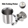 Milk Frother, HomeGoal Stainless Steel Manual Milk Foamer, Handheld Coffee