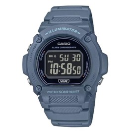 Casio W219HC Series | Men’s Digital Watch | Blue/Black | 50M WR | LED Illuminator | 100 SEC Chronograph | 1/100 SEC Stopwatch | Daily Alarm | Hourly Time Signal | Auto Calendar | 7 Year Battery
