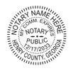Premium Notary Seal Embosser | Georgia (Silver)