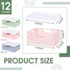 Hushee 12 Pcs Mini Pastel Plastic Storage Baskets with Lids