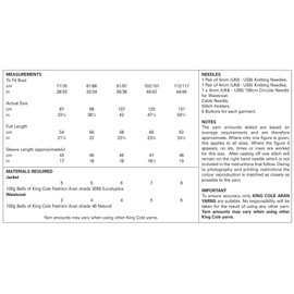 King Cole 4818 Knitting Pattern Womens Jacket and Waistcoat in King Cole Fashion Aran