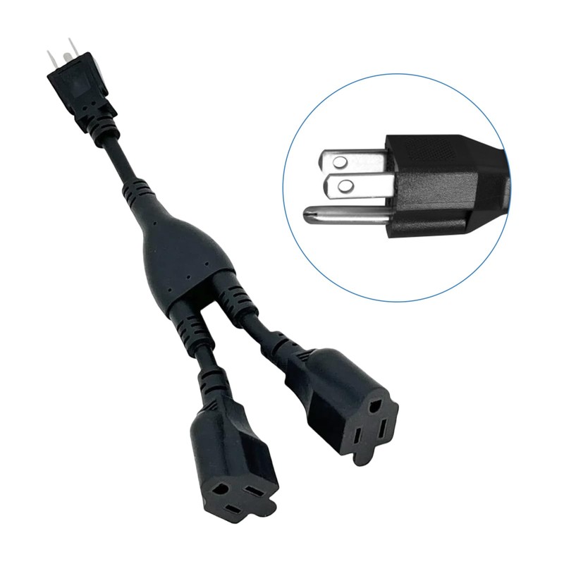 ENATECLITE 3 Prong Power Cord 1 to 2 Outlet Splitter,3-Way