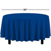 Vibrant Blue Solid Round Plastic Tablecover (84") - Durable, Stylish