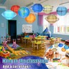 8Pcs Space Planet Paper Lanterns Hanging Planets Lantern Out of