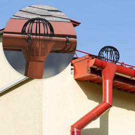 Plastic Gutter Guards for Toproof, Keeps Gutter downpipes Clear of blockages from Leaves, Moss, muck, mud, Balls and Other Debris, 4 Pack