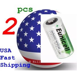 2 pcs CR123A 123A DL123A CR17345 Bulk 3V Super Lithium Battery