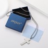 RWQIAN Men's Cross Necklace Silver Gold Black Cross Necklace with