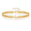 Initial Bracelet for Men - Gold Silver Cuban Link Chain