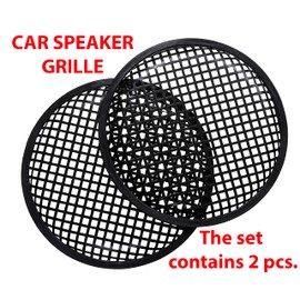 AERZETIX - C66075 Set of 2 Protective Nets for Speakers/Subwoofer Housing - Diameter 258 mm - Colour Black - Music Car Sound Speaker