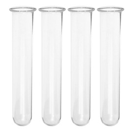 HANABASS 4Pcs Clear Test Tubes for Plants Propagation Planter Tube Indoor Hydroponic Clear Glass Vase Propagation Stations Accessories