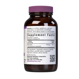 Bluebonnet Potassium 99 mg Electrolyte Balance 90 Vegan Capsules Non GMO Glut...