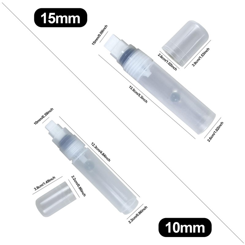 FULIBAO Large Empty Paint Markers 4 pcs/pack, 10-15mm Jumbo Tips,