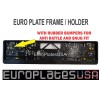 EVOLUTION 3 D European License Plate FRAME / HOLDER black
