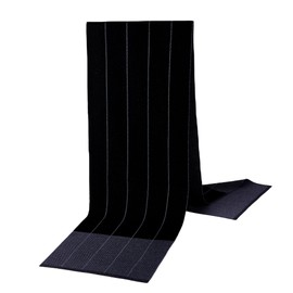 BMVMB Men Winter Cashmere Scarf Wool Soft Warm Knitted Plaid Scarves for Men (Black grey)