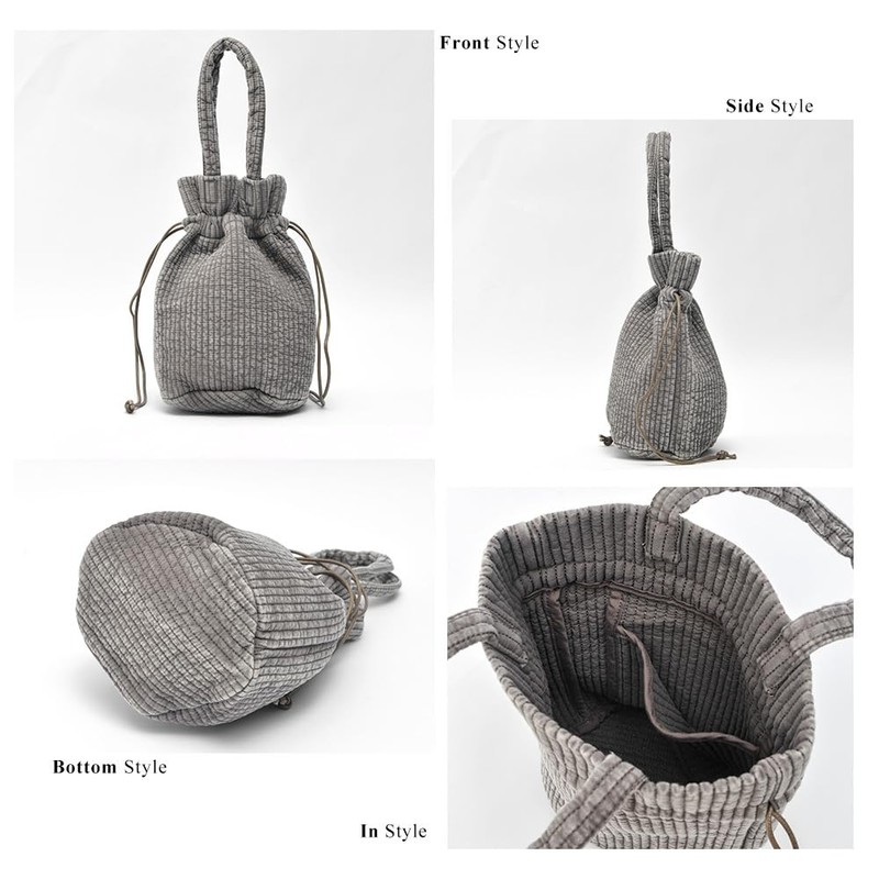 Rename Korean Lightweight Quilted Nubi Bag, Drawstring Bag, Women's, Ible